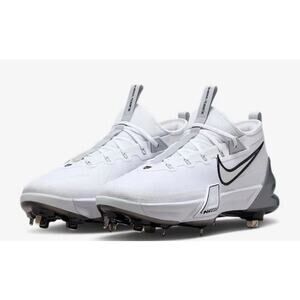 Nike Force Zoom Trout 9 Elite Metal Baseball Cleat FB2906-102 White Men Size 13